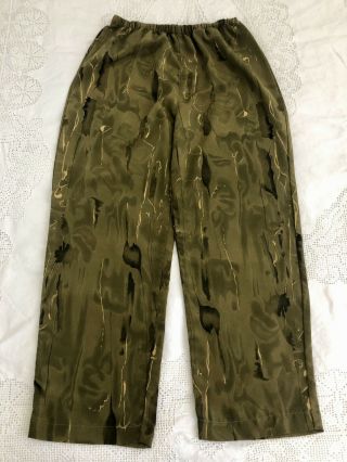 Vintage Klassique Grunge Military Green Lightweight Pull Up Pants M