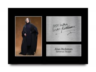 Alan Rickman Harry Potter Severus Snape Gift Signed A4 Photo Print For Movie Fan