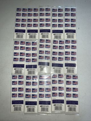 300 Usps Forever Stamps,  15 Books Of 2018 Us Flag First Class Mail Postage