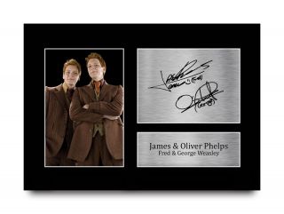 James & Oliver Phelps Harry Potter Fred & George Weasley A4 Poster A Movie Fan