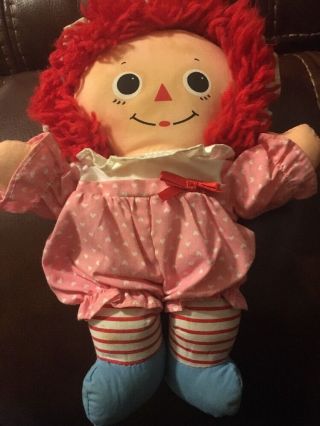 1989 Playskool Baby Raggedy Ann Plush Doll 9.  5 "