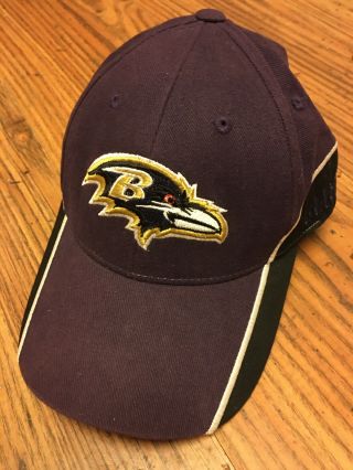 Baltimore Ravens Nfl Team Apparel Adjustable Hat Cap Purple/black Vintage Euc