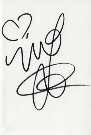 " This Is Us " Mandy Moore Autographed 4x6 Index Card - (older Autograph)