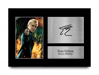 Tom Felton Harry Potter Draco Malfoy Gifts Signed A4 Photo Print For Movie Fans