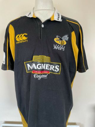 Vintage London Wasps Rugby Union Jersey Shirt Large Mens Canterbury