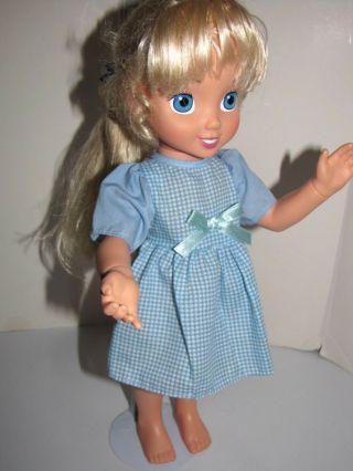 Playmates Disney Princess Cinderella Doll 2002 Long Blond Hair 15in.  Tall