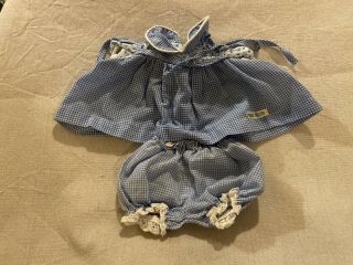 Cabbage Patch Kids Doll Blue Gingham Dress Bloomers Coleco Ok B9