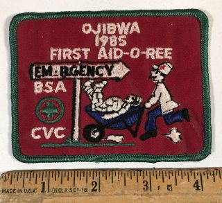 Vintage 1985 Boy Scouts Ojibwa Lodge 173 Patch First Aid - O - Ree Emergency Bsa