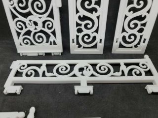 Barbie Dream House 3 Story 2013 Patio white railing and wall panels PART ONLY 3