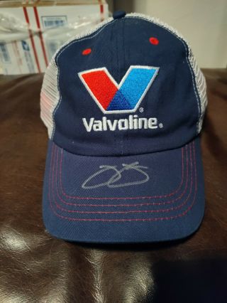 Jimmy Johnson Autographed Valvoline Trucker Hat