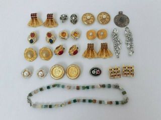 Costume Jewellery Vintage Bundle Earrings,  Brooch,  Pendant & Necklace
