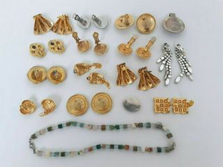 Costume jewellery vintage bundle earrings,  brooch,  pendant & necklace 2