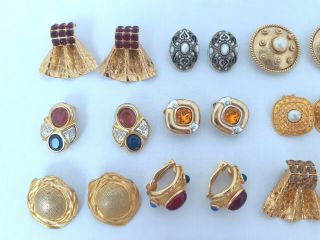 Costume jewellery vintage bundle earrings,  brooch,  pendant & necklace 3