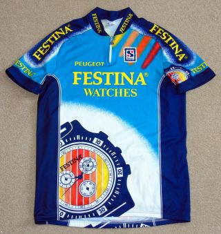Vintage Festina Pro Team Jersey.  Sibille 43 " Circumference