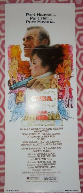 Cuba Us Insert (14 " X 36 ") Poster Sean Connery Brooke Adams Richard Lester 1979