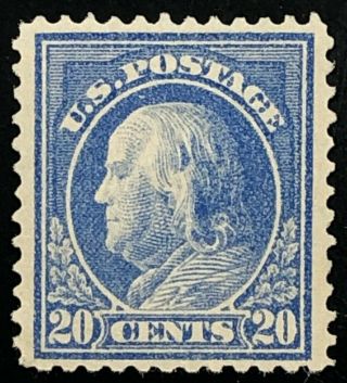 Us Stamps Sc 419 20 Cent Ultramarine Regular Issue Of 1912 - 14 Vf,  Mnh