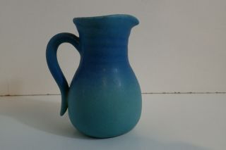 Vintage Van Briggle Art Pottery Pitcher Turqouise,  4.  25 " Tall,