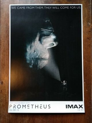 Prometheus Movie Imax Premier Day Print Alien Ridley Scott Film Poster