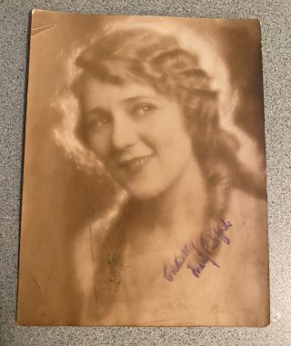 Mary Pickford Autographed Photo 6 1/2” X 8 1/2” Vintage Signed Picture