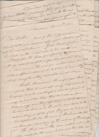 8 Letters Providence Ri 1825 - 1831 From Dr.  Richmond Brownell To Brother In Ct