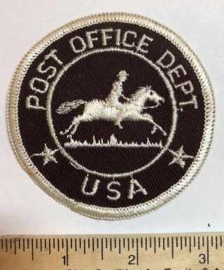 Vintage Us Mail Post Office Department Usa Letter Carrier Patch Usps Horse Brown