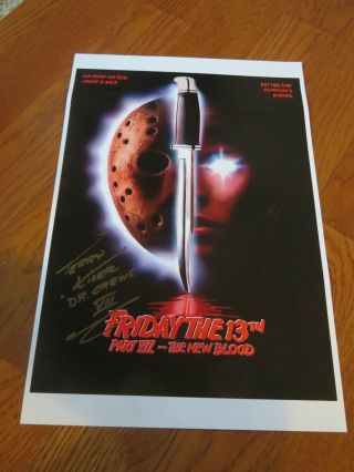 Terry Kiser Autographed 11x17 Poster Hand Signed Friday The 13th Vii Dr Crews