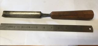Vintage William Marples 7/8” Out Cannel Gouge Chisel With Octagonal Wood Handle