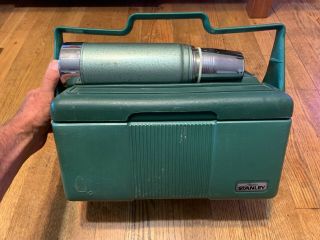 Vintage Stanley Aladdin Thermos Box Cooler With Different Thermos