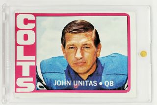 Vintage 1972 Topps John Johnny Unitas Baltimore Colts Nfl Football 165