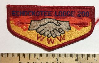 Vintage Boy Scouts Echockotee Lodge 200 Www Patch Oa Order Of The Arrow Florida