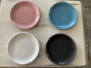 Vintage Homer Laughlin Epicure 10 Inch Plates - All 4 Colors - 1950s Modern Fun