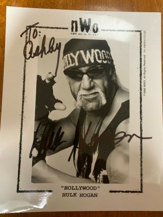Hulk Hollywood Hogan Autographed 8 X 10 Black And White Photo