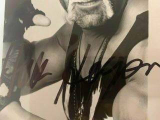 Hulk Hollywood Hogan Autographed 8 x 10 Black and White Photo 3