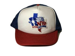 80s 90s Vintage Texas Trucker Snapback Cap Hat Lone Star State