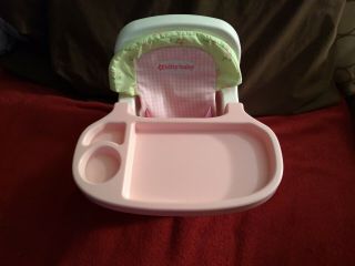 Euc American Girl Bitty Baby Booster High Chair With Tray Feeding Baby Doll