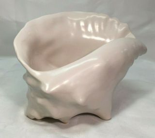 Vtg Roseville 410 Art Pottery Conch Shell Planter