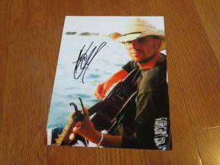 Kenny Chesney Autograph Hand Signed Photo 8.  5x11
