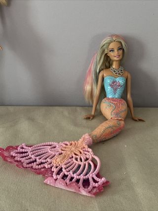 Barbie Doll Color Magic Mermaid Blonde Pink Tail Mattel