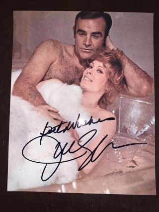James Bond 007 - - Jill St.  John Autographed Photo Diamonds Are Forever With Sean