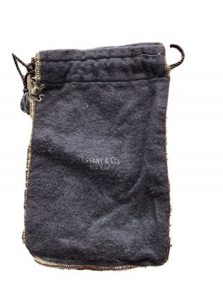 Vintage Tiffany & Co Brown Anti Tarnish Draw String Storage Pouch Bag 7 - 3/4”