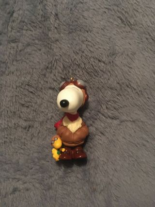 Peanuts; Flying Ace Snoopy And Woodstock Hallmark Ornament.