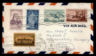Dr Who 1956 Ny Airmail To Hungary Postage Due Service Suspended F98734