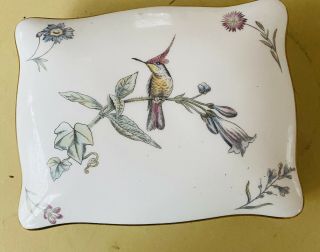 Wedgwood Hummingbirds Playing Cards England Porcelain Trinket Box 1991