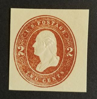 Us Stamps,  Cut Square,  U271,  2c Brown On Amber Washington,  Cv $425