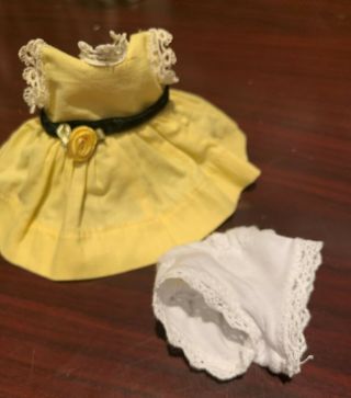 Vintage Vogue Ginny Doll Yellow Dress W/ Panties Medford Tag