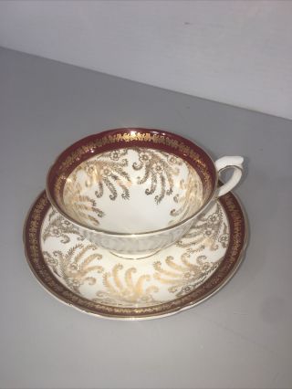 Vintage Tea Cup And Saucer - Fine Bone China Made In England - Royal Grafton