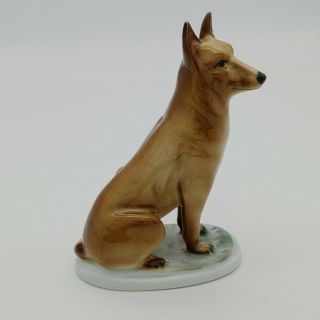 Zsolnay Hungary German Shepard Dog Figurine - Anatomically Correct