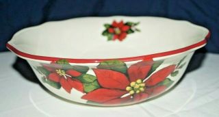 10 " Poinsettia Serving Bowl By Better Homes & Gardens - Limited Edition