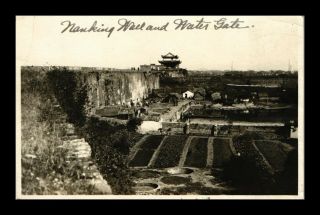 Rppc Nanking Wall 1921 Shanghai China Us Postal Agency Cancel Us Postcard