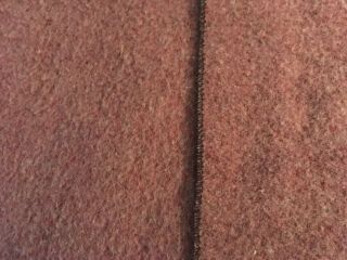 Vintage Mauve Wool Blend Camp Blanket 82” X 62”